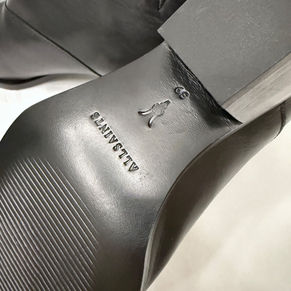 AllSaints Lenora Leather Ankle Boots in Black Size 39 NWOB - Picture 5 of 11